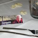 Chefe auf den Tischkärtchen